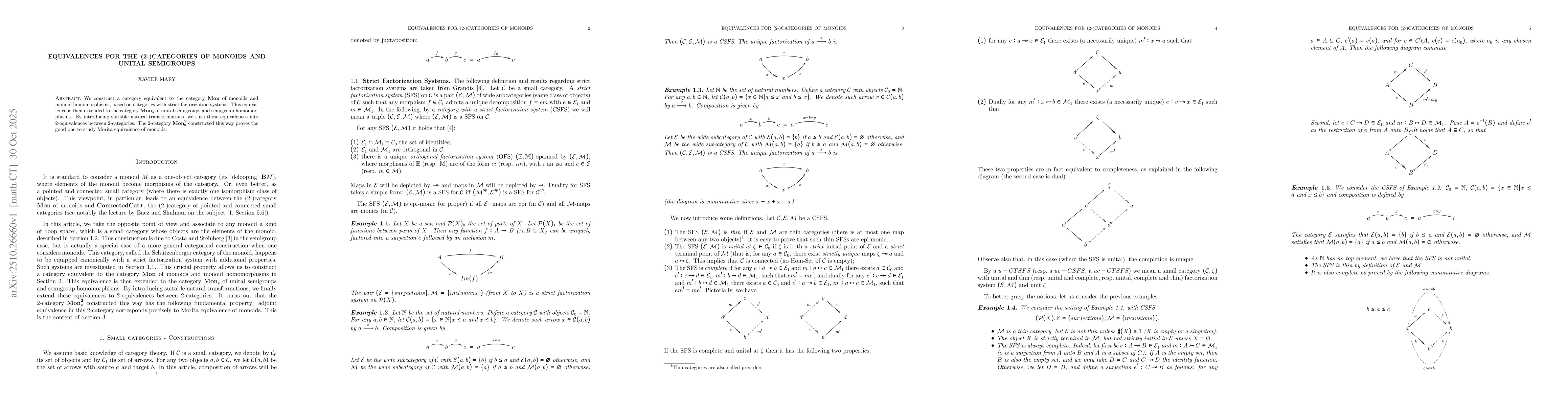 Thumbnail for Equivalences for the (2-)categories of monoids and unital semigroups