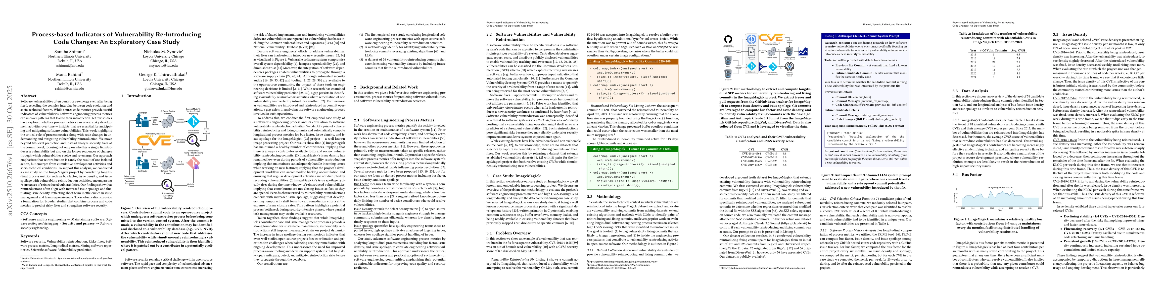 Thumbnail for Process-based Indicators of Vulnerability Re-Introducing Code Changes:
  An Exploratory Case Study