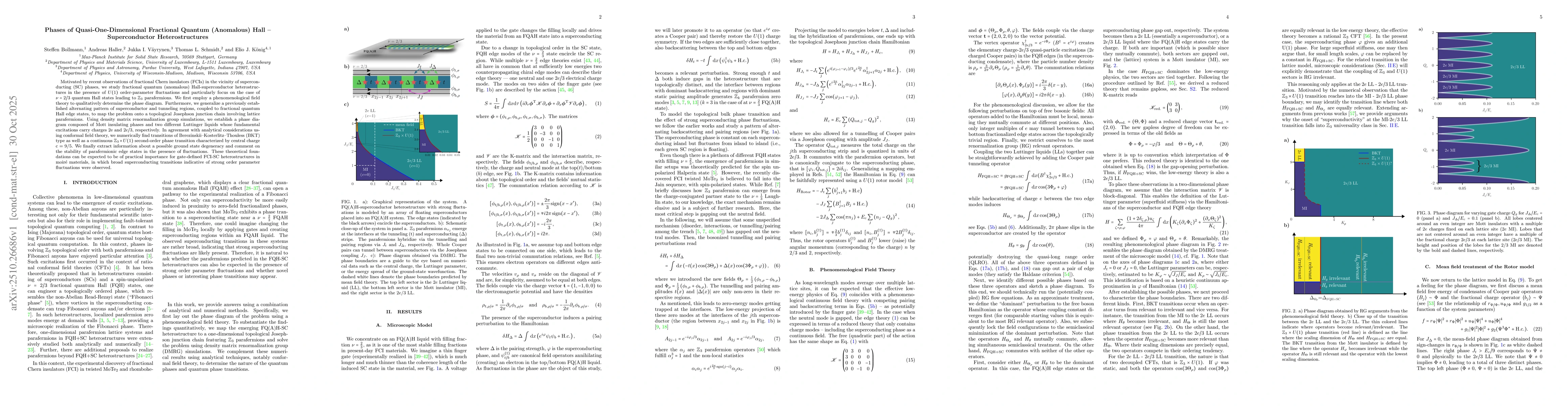 Thumbnail for Phases of Quasi-One-Dimensional Fractional Quantum (Anomalous) Hall -
  Superconductor Heterostructures