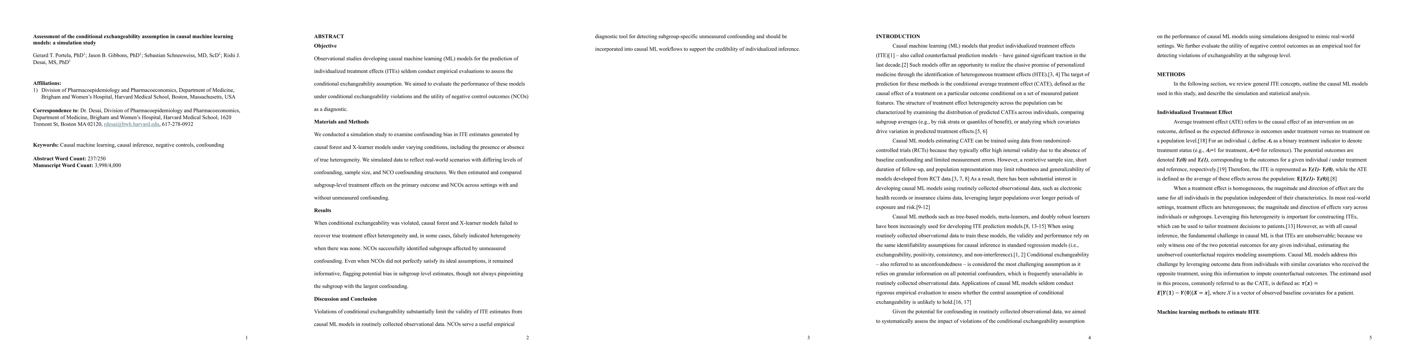 Thumbnail for Assessment of the conditional exchangeability assumption in causal
  machine learning models: a simulation study