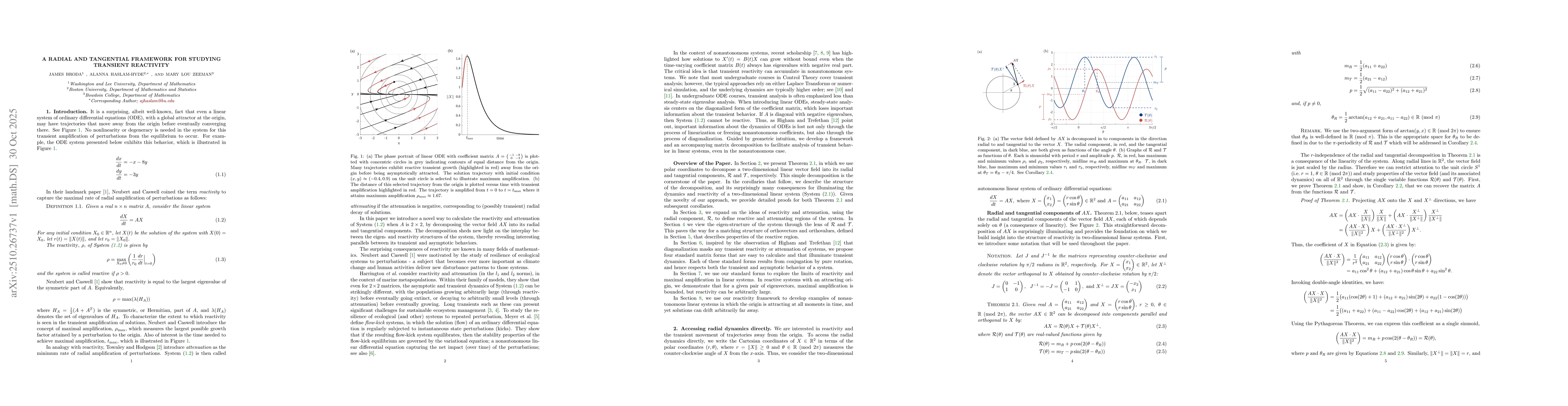 Thumbnail for A Radial and Tangential Framework for Studying Transient Reactivity