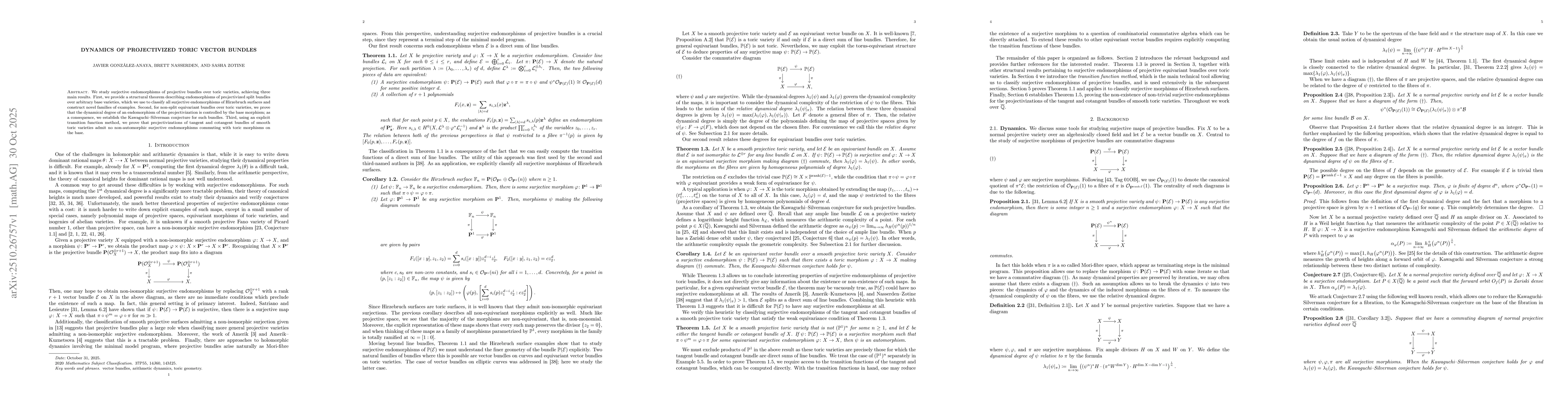 Thumbnail for Dynamics of Projectivized Toric Vector Bundles