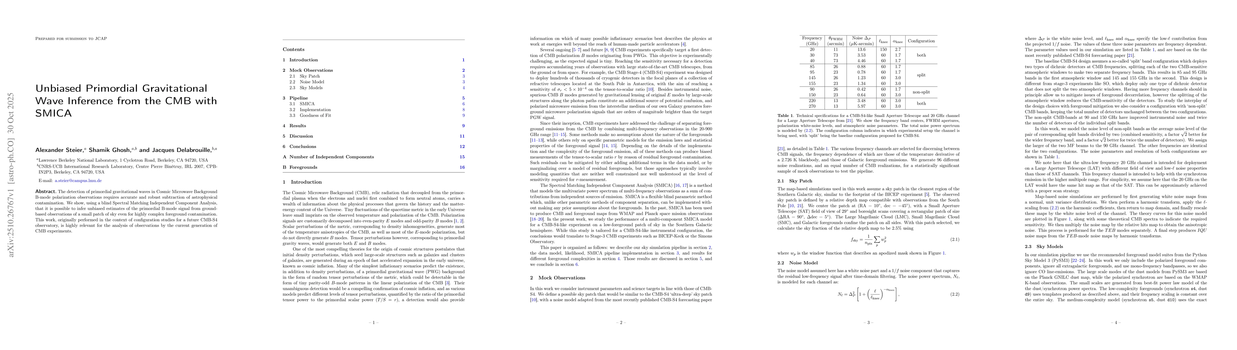 Thumbnail for Unbiased Primordial Gravitational Wave Inference from the CMB with SMICA