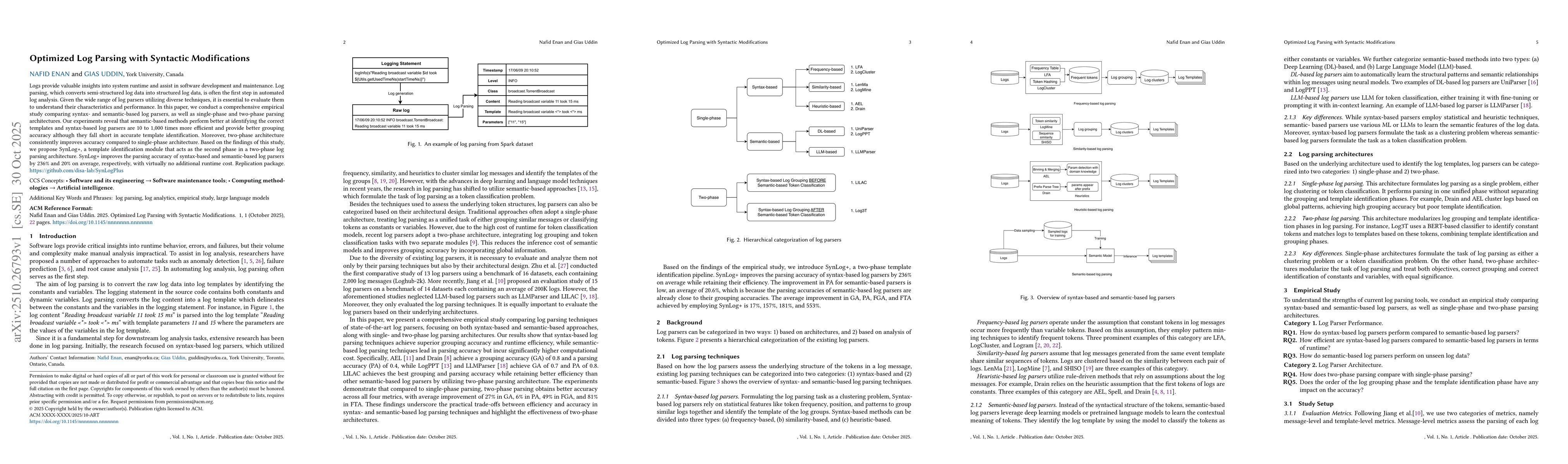 Thumbnail for Optimized Log Parsing with Syntactic Modifications