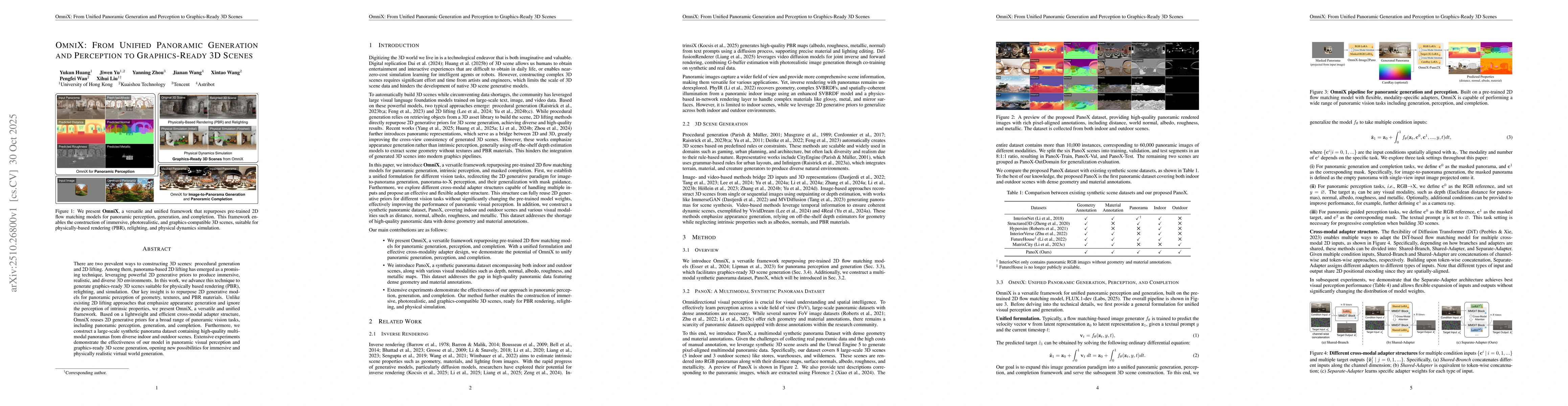 Thumbnail for OmniX: From Unified Panoramic Generation and Perception to
  Graphics-Ready 3D Scenes