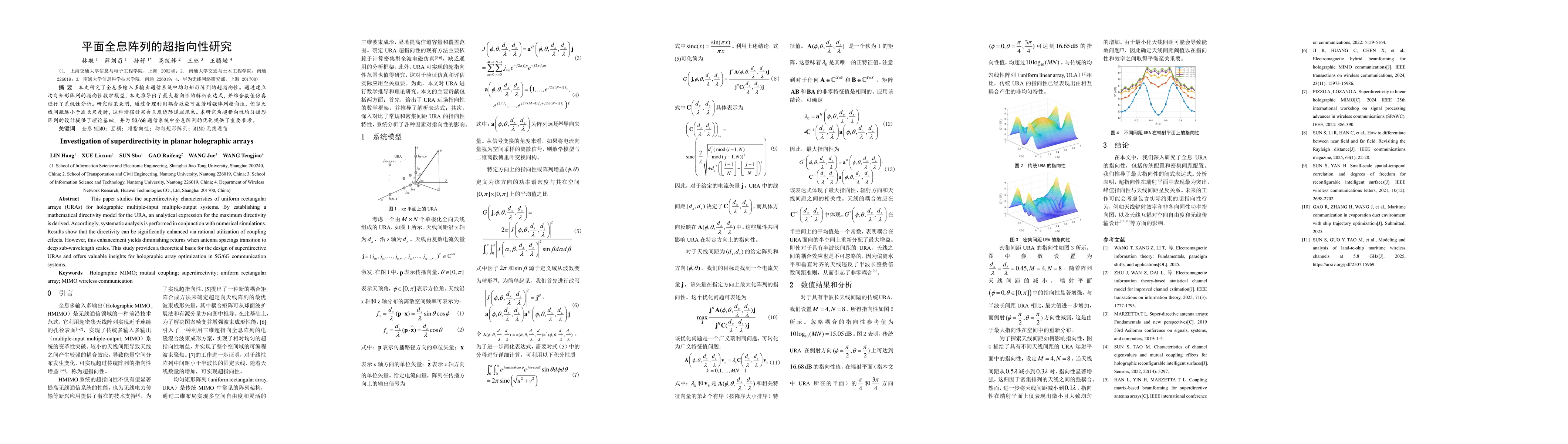 Thumbnail for Investigation of Superdirectivity in Planar Holographic Arrays