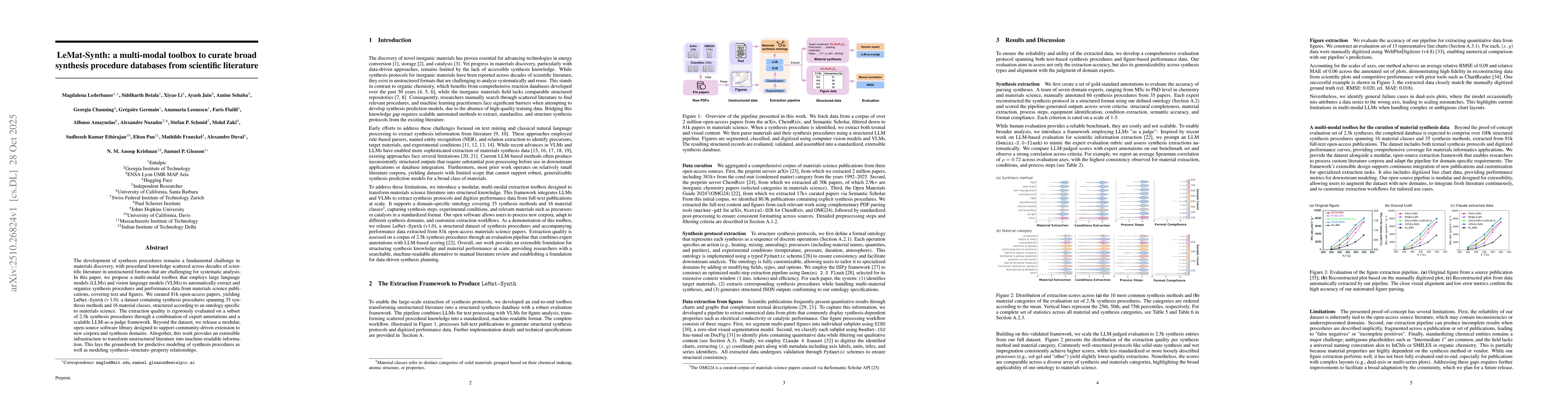 Thumbnail for LeMat-Synth: a multi-modal toolbox to curate broad synthesis procedure
  databases from scientific literature