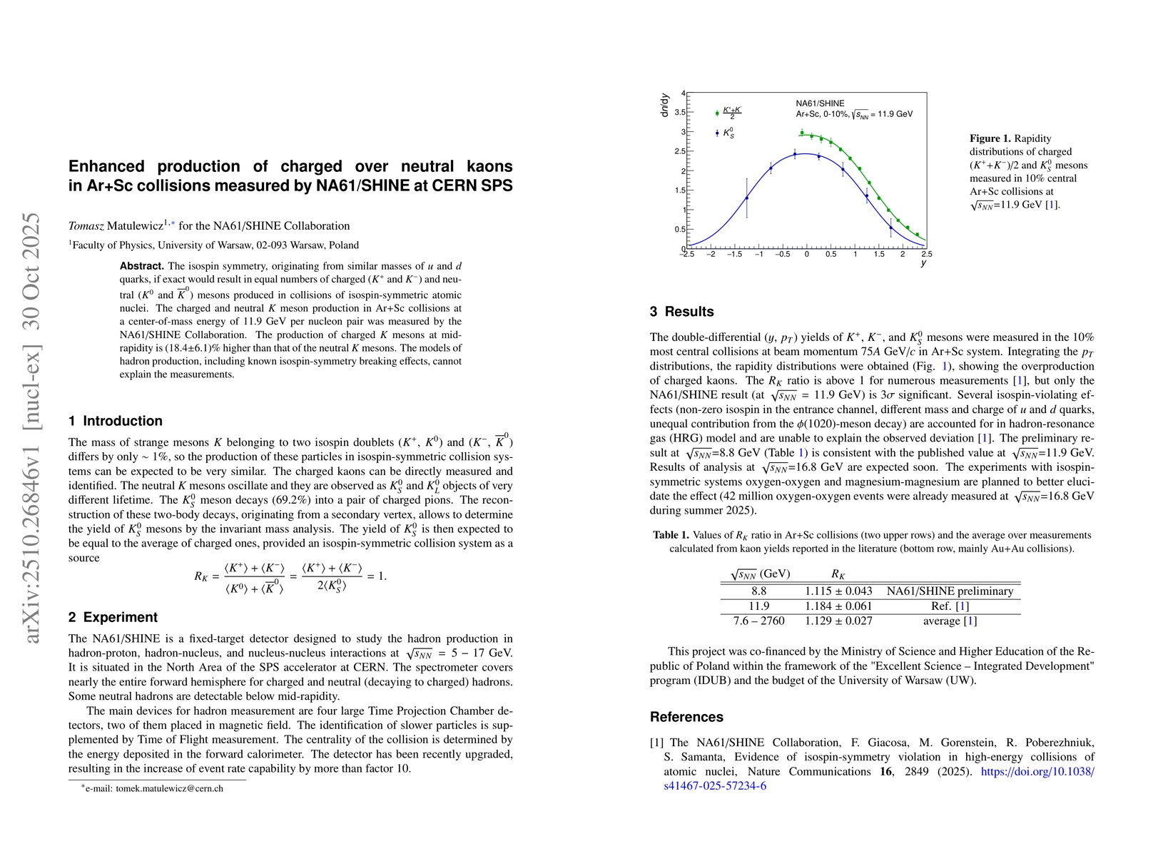 Thumbnail for Enhanced production of charged over neutral kaons in Ar+Sc collisions
  measured by NA61/SHINE at CERN SPS
