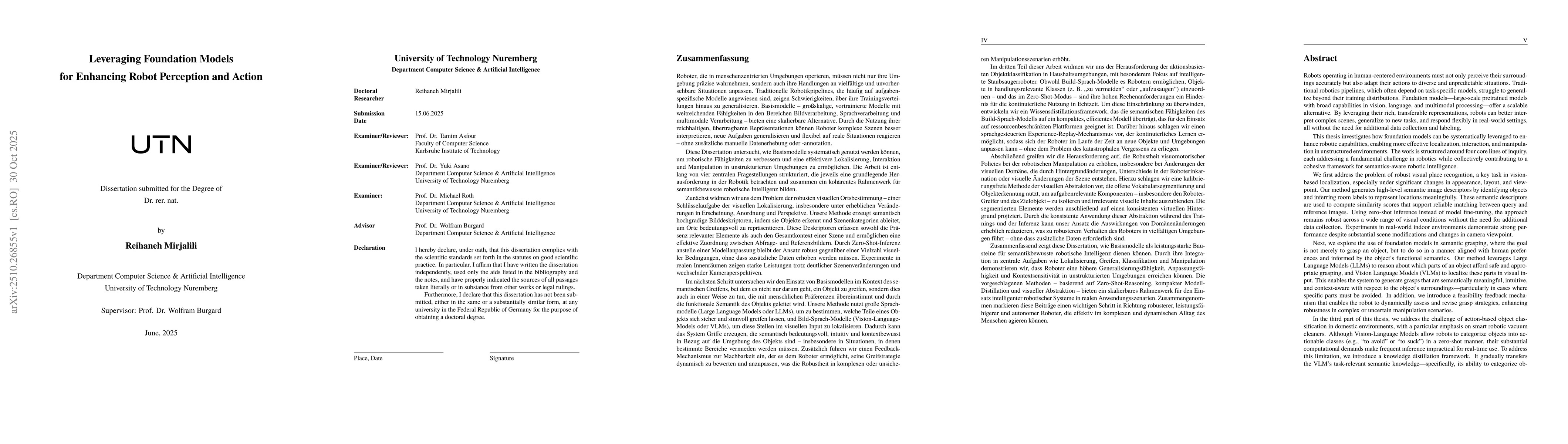 Thumbnail for Leveraging Foundation Models for Enhancing Robot Perception and Action