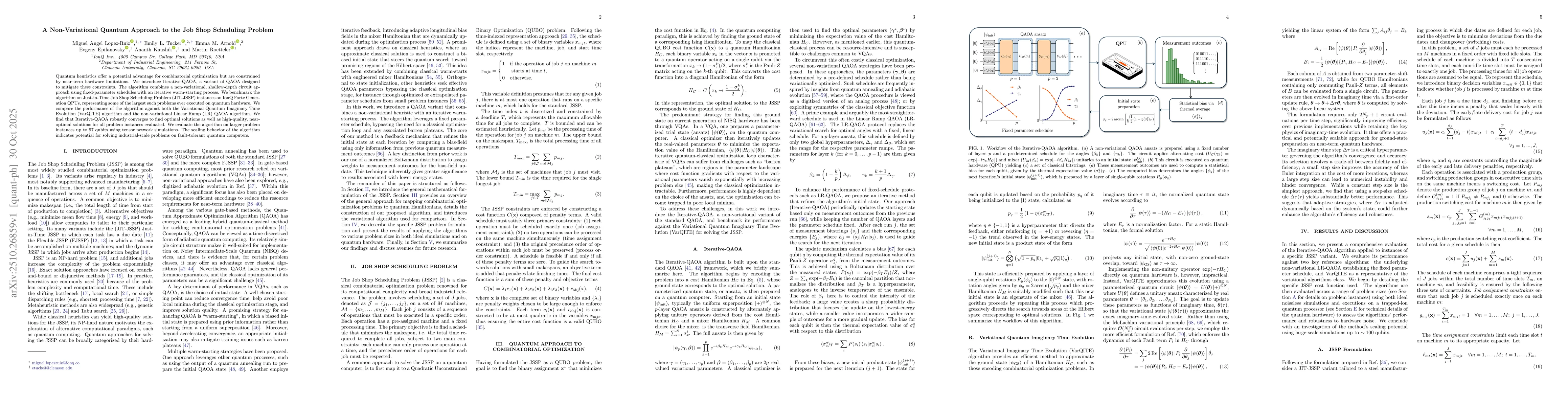 Thumbnail for A Non-Variational Quantum Approach to the Job Shop Scheduling Problem