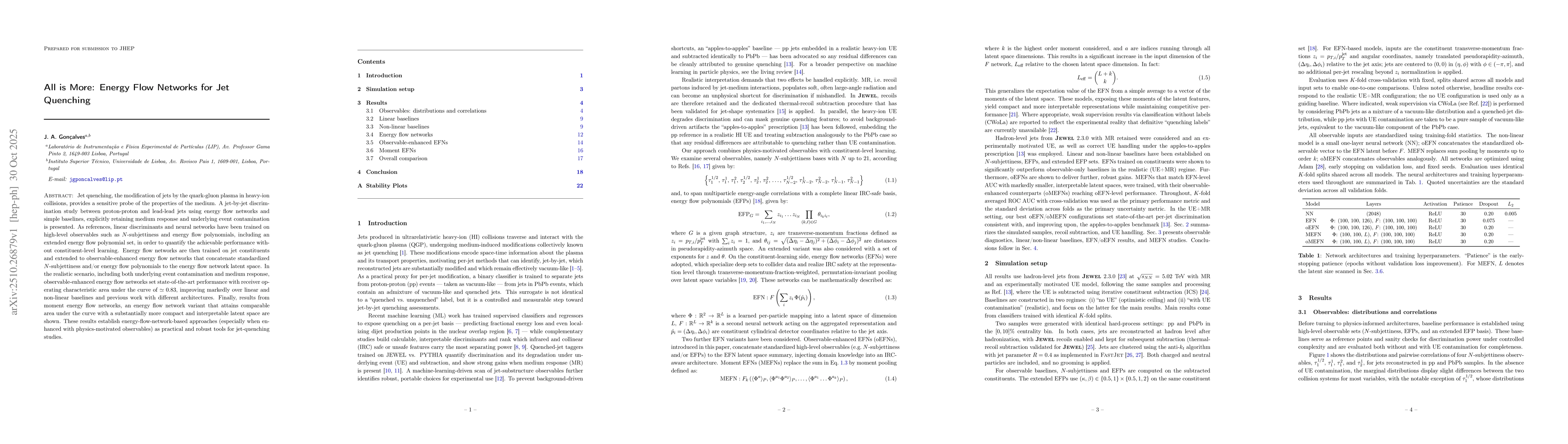 Thumbnail for All is More: Energy Flow Networks for Jet Quenching