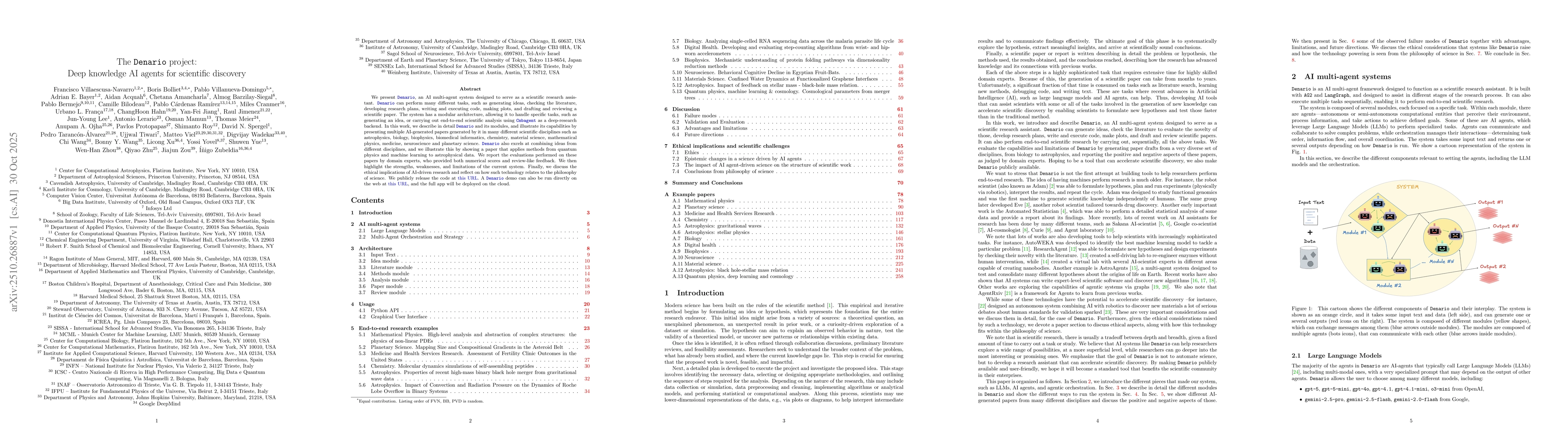 Thumbnail for The Denario project: Deep knowledge AI agents for scientific discovery