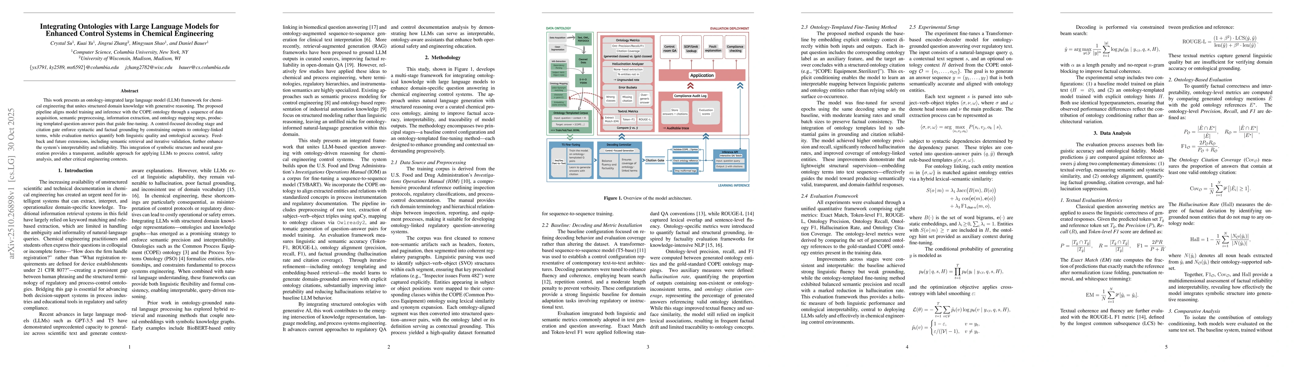 Thumbnail for Integrating Ontologies with Large Language Models for Enhanced Control
  Systems in Chemical Engineering