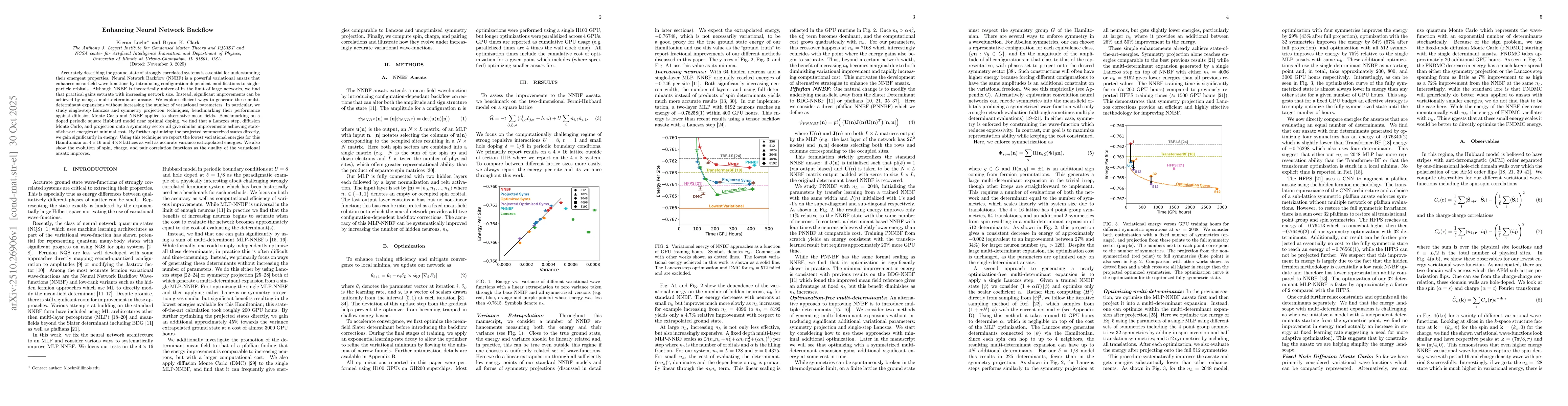 Thumbnail for Enhancing Neural Network Backflow