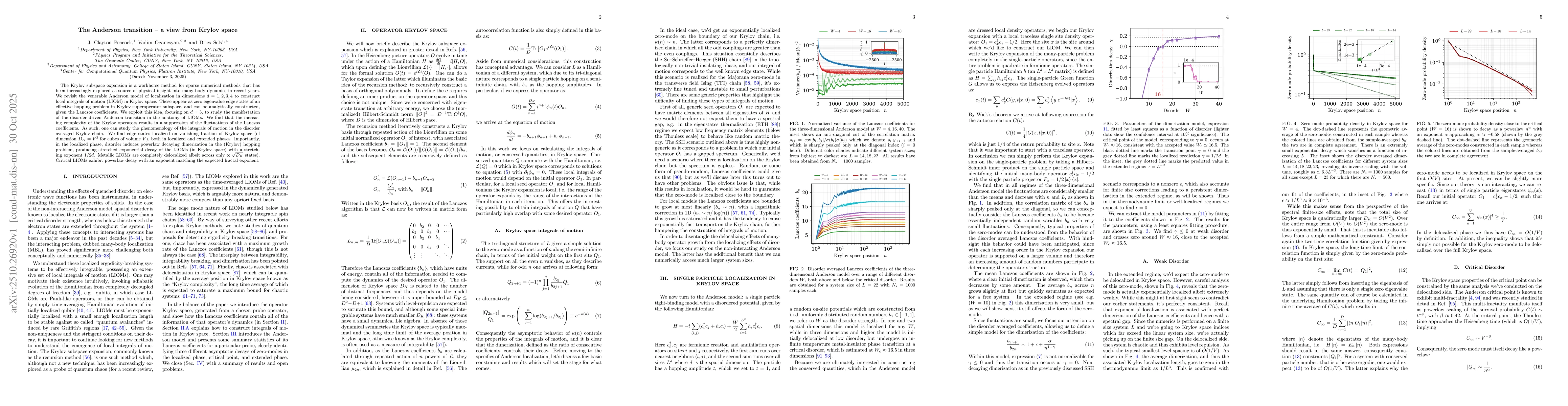 Thumbnail for The Anderson transition -- a view from Krylov space