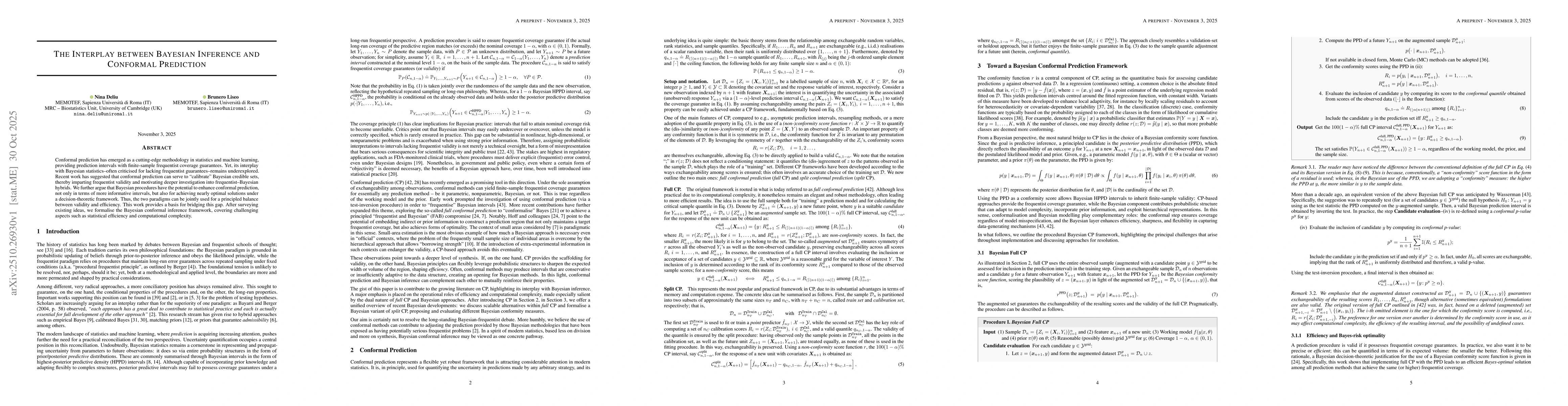 Thumbnail for The Interplay between Bayesian Inference and Conformal Prediction