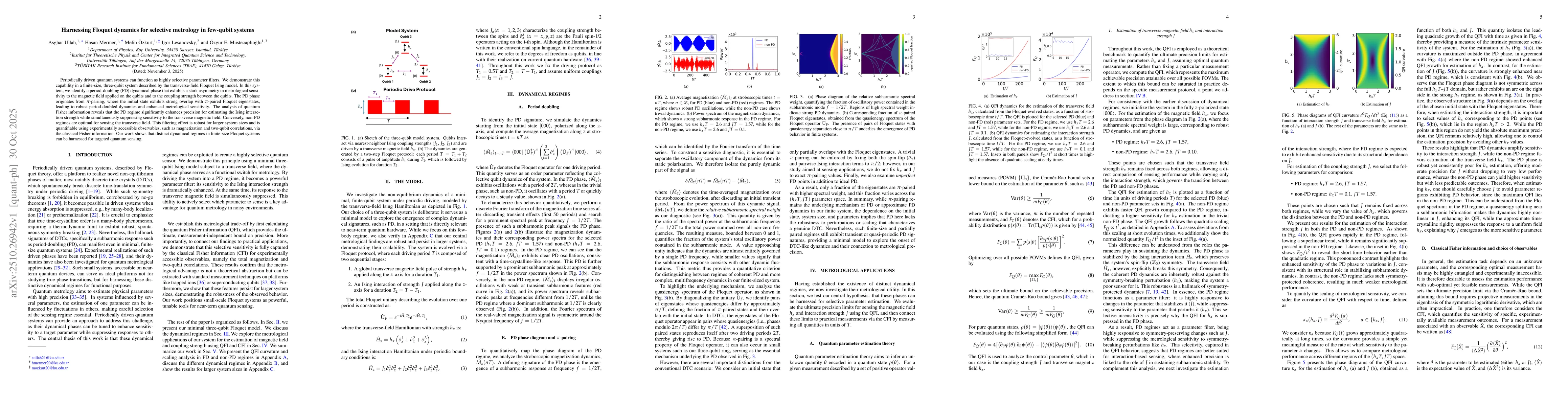 Thumbnail for Harnessing Floquet dynamics for selective metrology in few-qubit systems