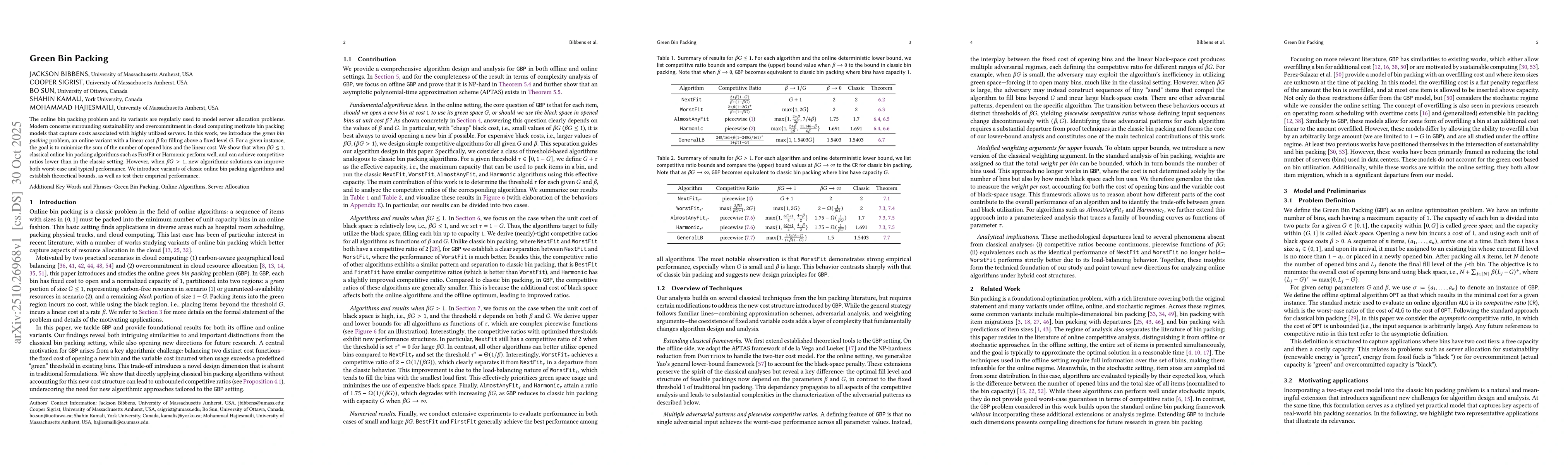 Thumbnail for Green Bin Packing