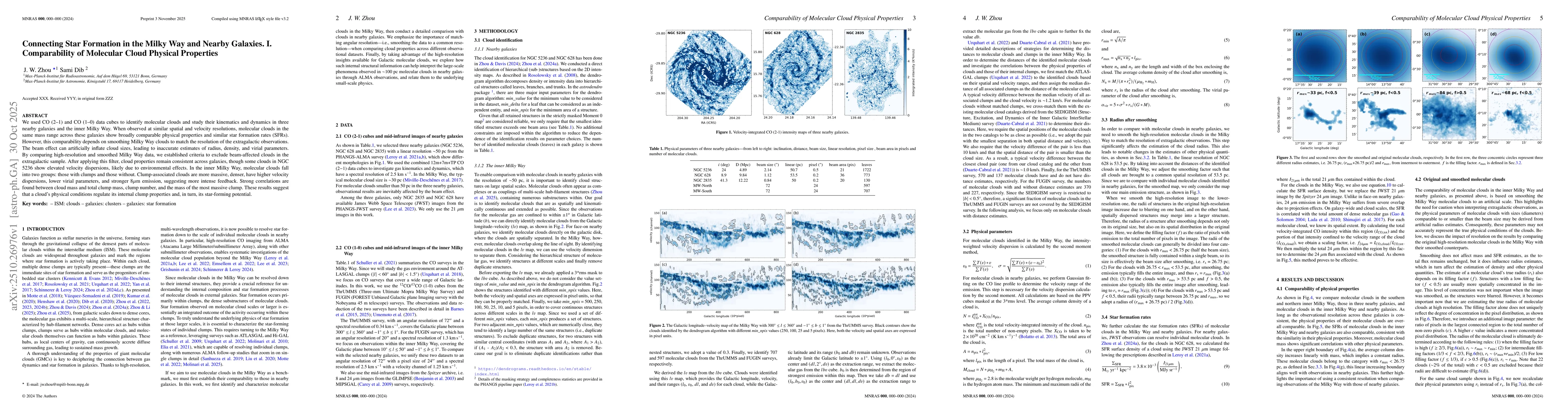 Thumbnail for Connecting Star Formation in the Milky Way and Nearby Galaxies. I.
  Comparability of Molecular Cloud Physical Properties