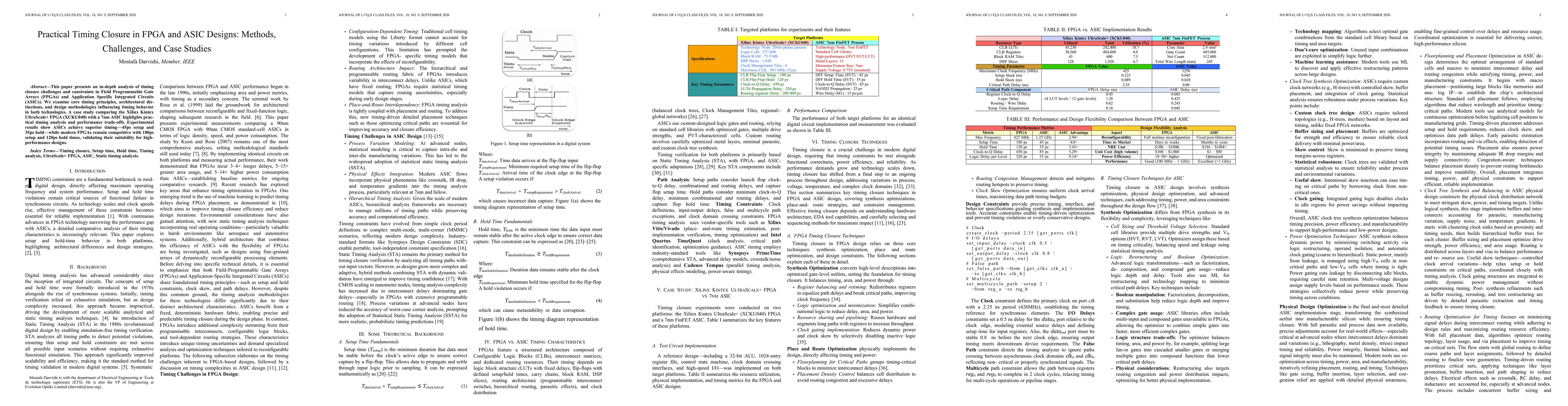 Thumbnail for Practical Timing Closure in FPGA and ASIC Designs: Methods, Challenges,
  and Case Studies