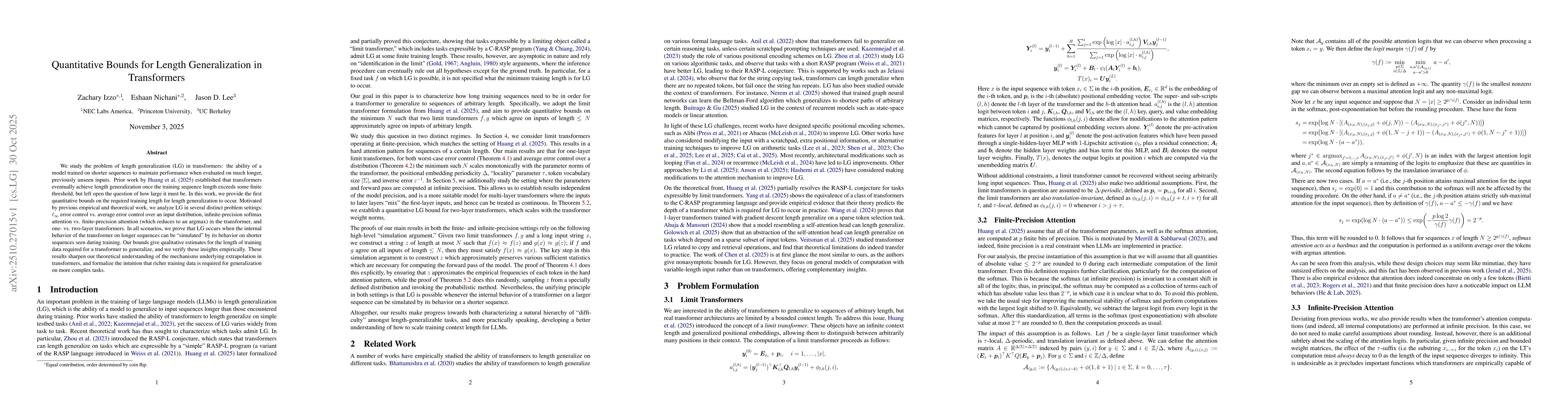 Thumbnail for Quantitative Bounds for Length Generalization in Transformers