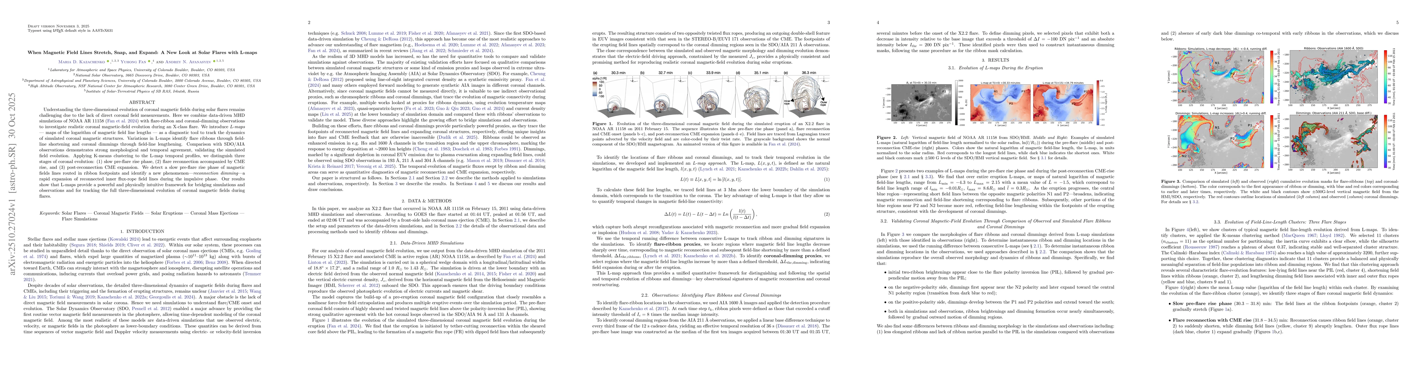 Thumbnail for When Magnetic Field Lines Stretch, Snap, and Expand: A New Look at Solar
  Flares with L-maps