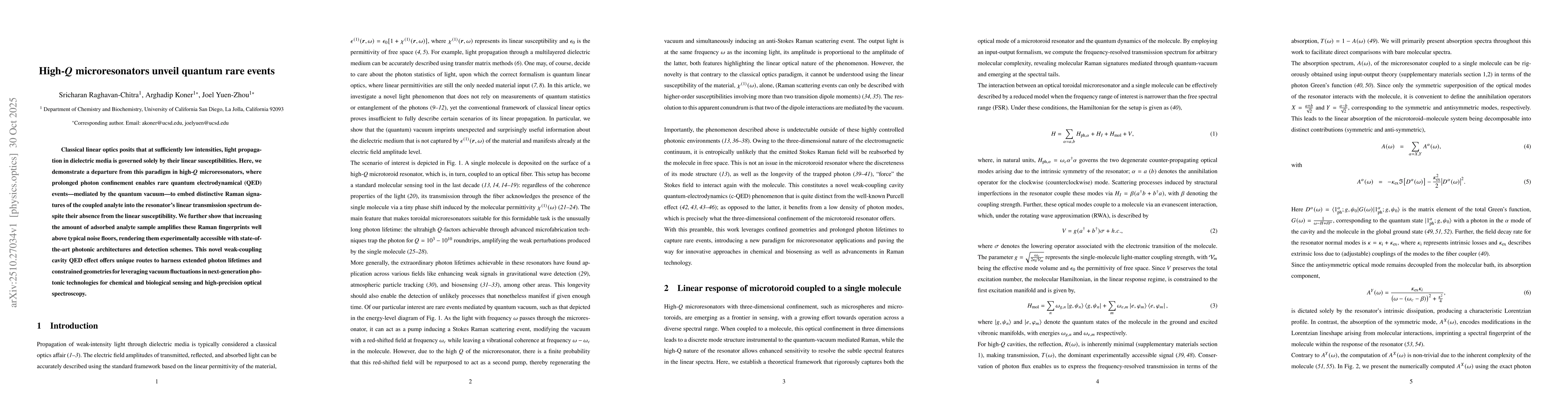 Thumbnail for High-Q microresonators unveil quantum rare events