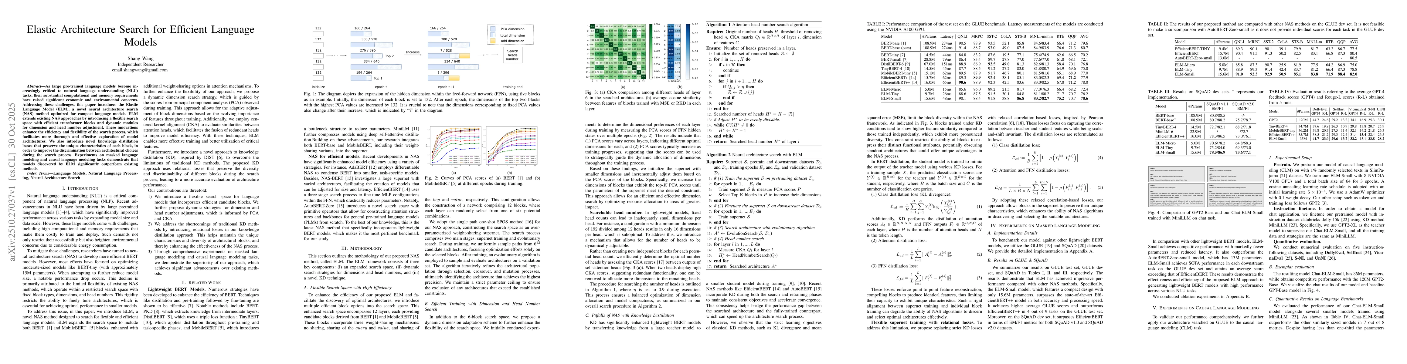 Thumbnail for Elastic Architecture Search for Efficient Language Models