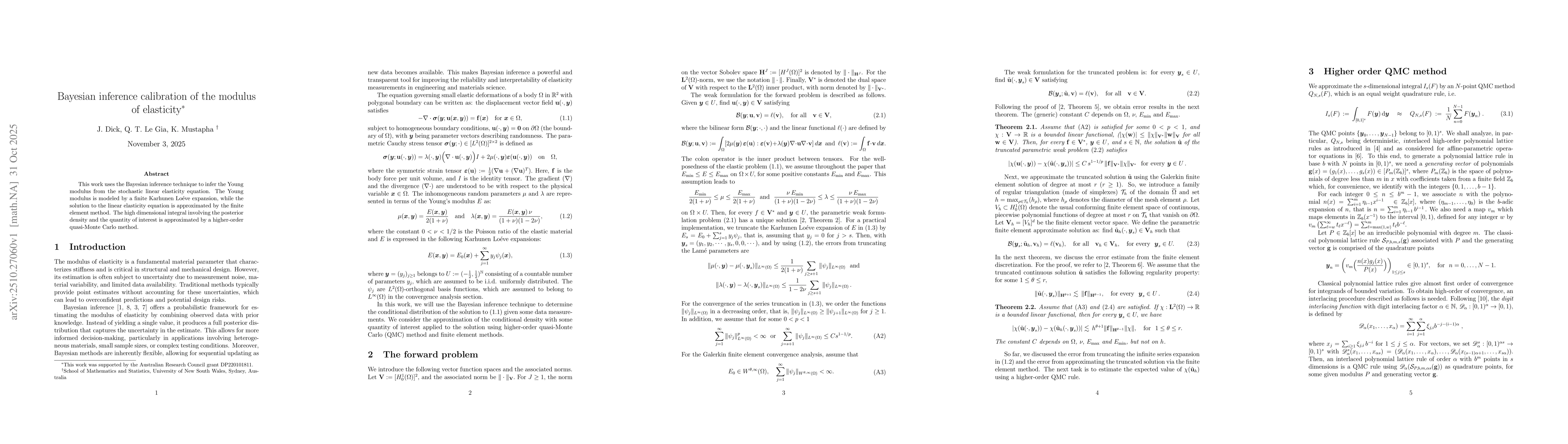 Thumbnail for Bayesian inference calibration of the modulus of elasticity
