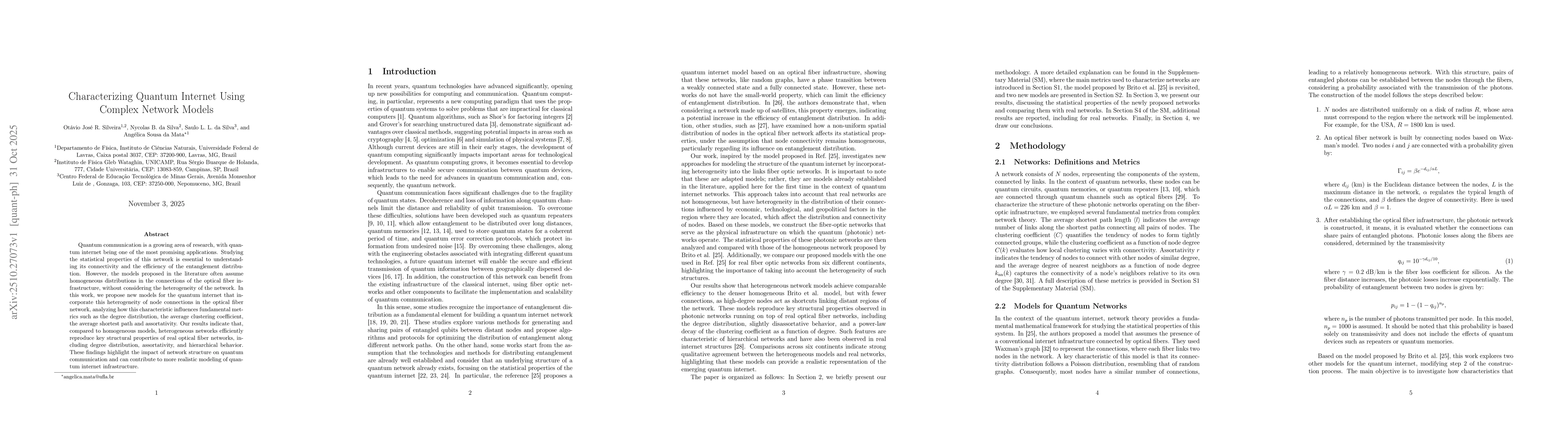 Thumbnail for Characterizing Quantum Internet Using Complex Network Models