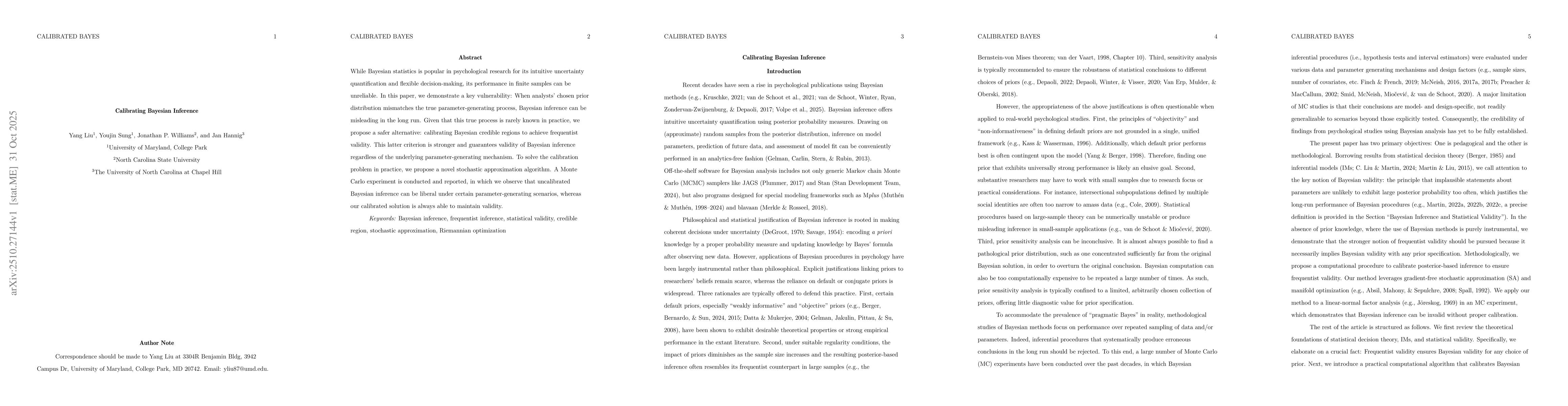 Thumbnail for Calibrating Bayesian Inference