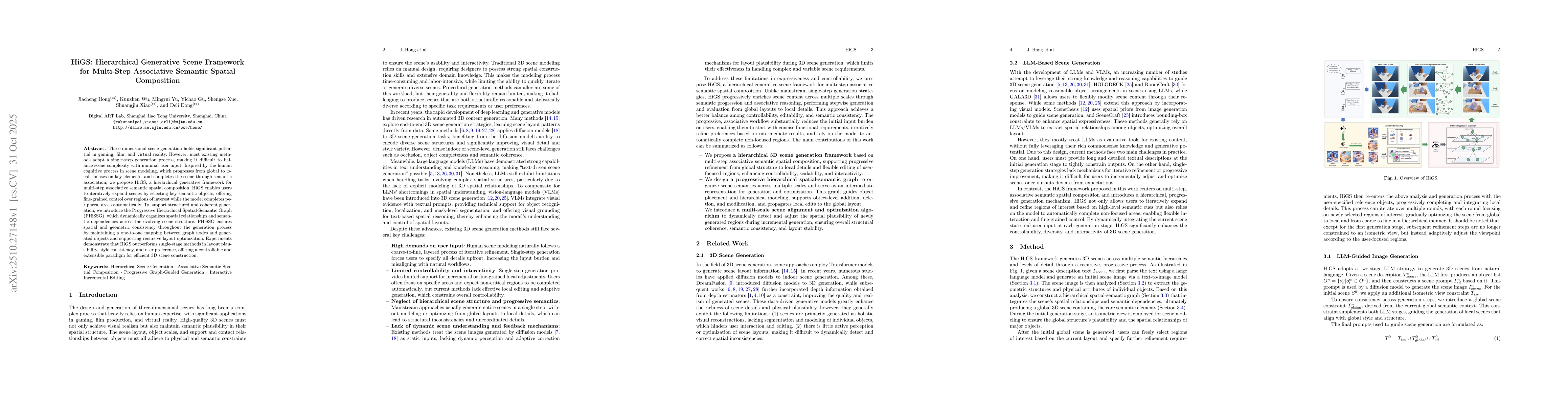 Thumbnail for HiGS: Hierarchical Generative Scene Framework for Multi-Step Associative
  Semantic Spatial Composition