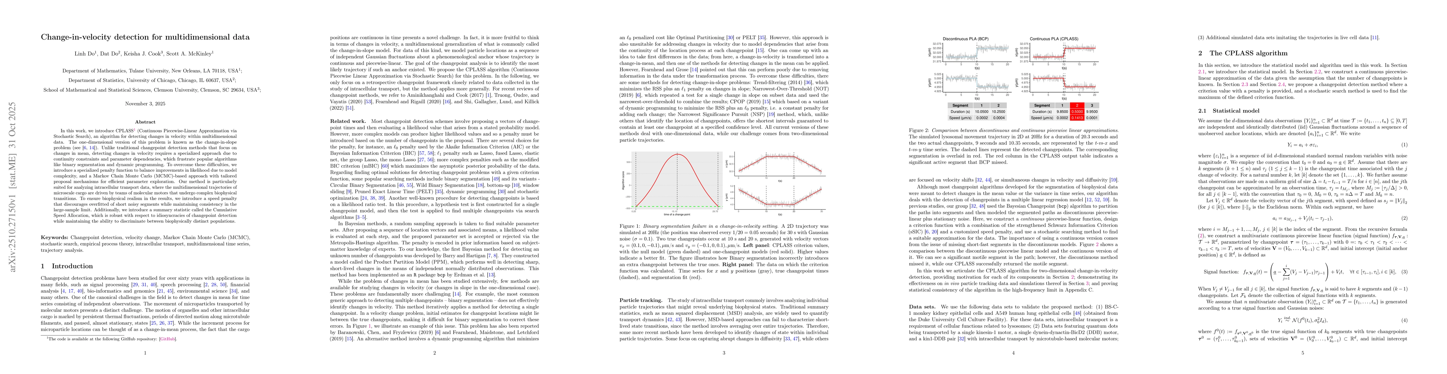 Thumbnail for Change-in-velocity detection for multidimensional data