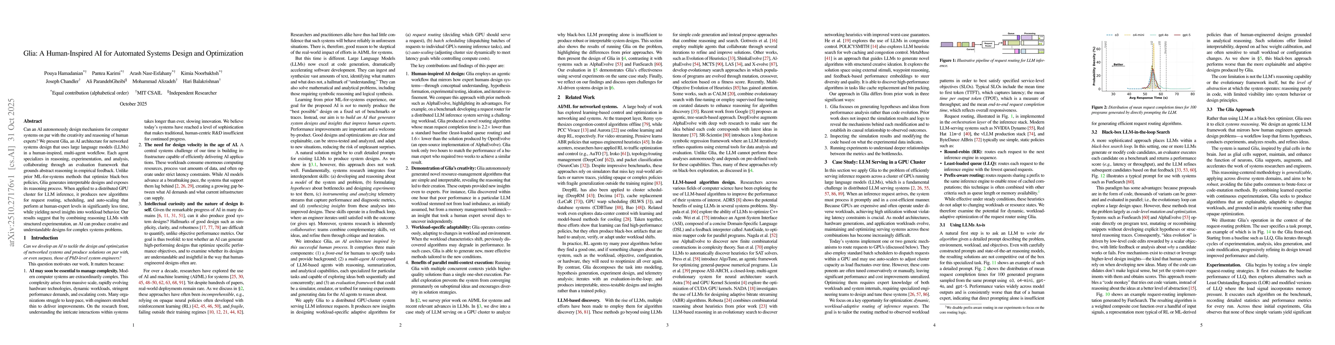 Thumbnail for Glia: A Human-Inspired AI for Automated Systems Design and Optimization