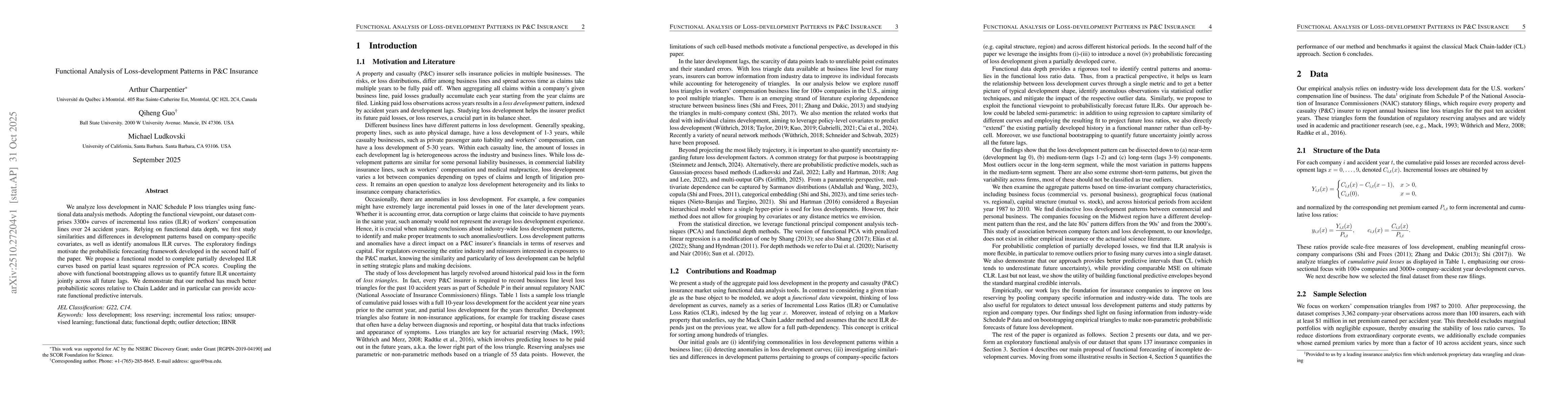 Thumbnail for Functional Analysis of Loss-development Patterns in P&C Insurance