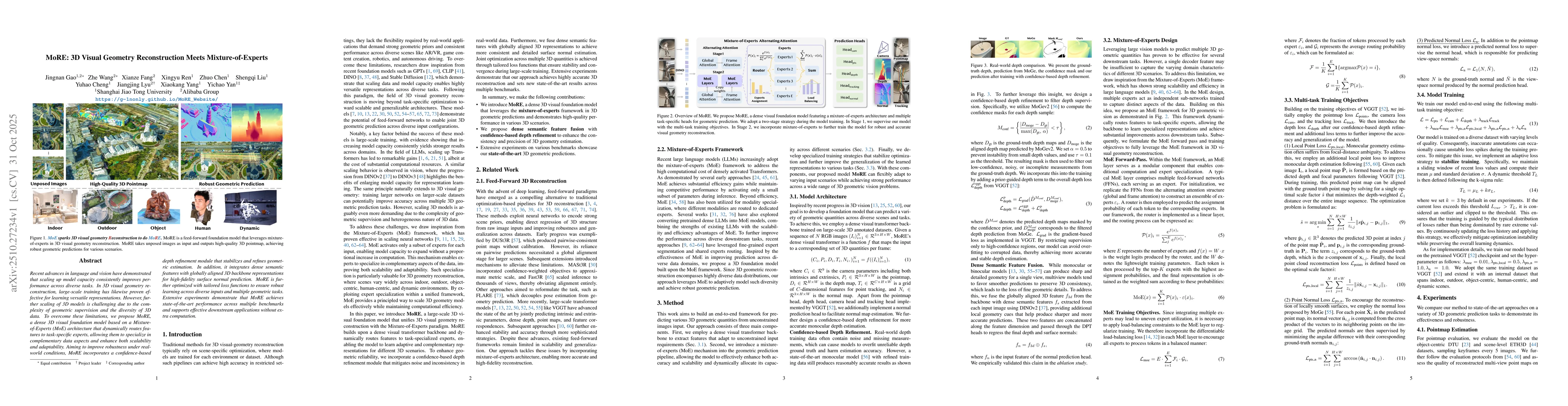 Thumbnail for MoRE: 3D Visual Geometry Reconstruction Meets Mixture-of-Experts