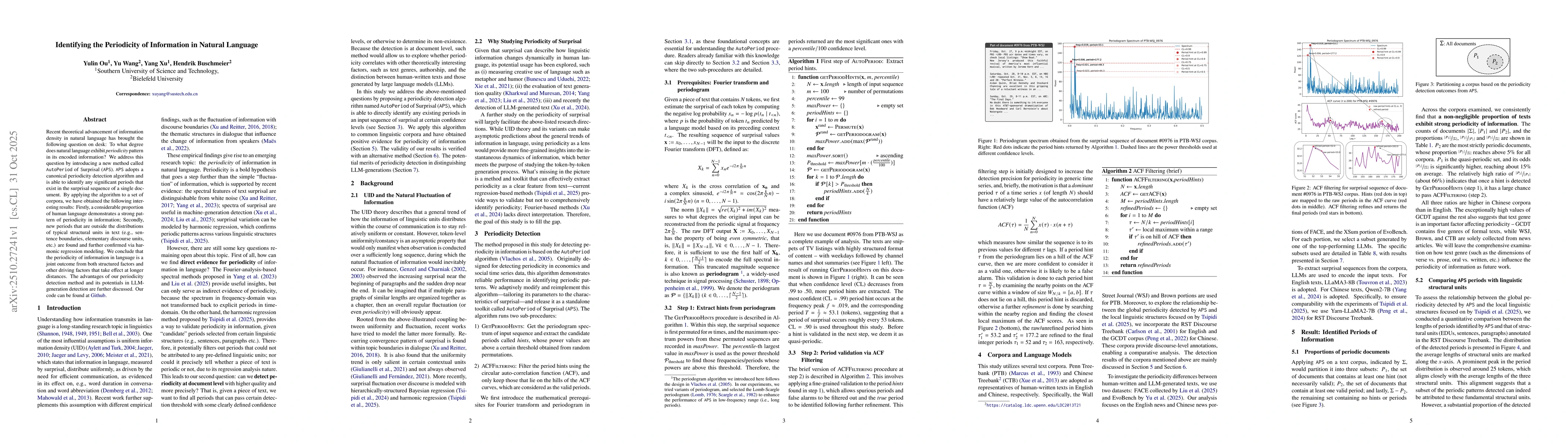 Thumbnail for Identifying the Periodicity of Information in Natural Language