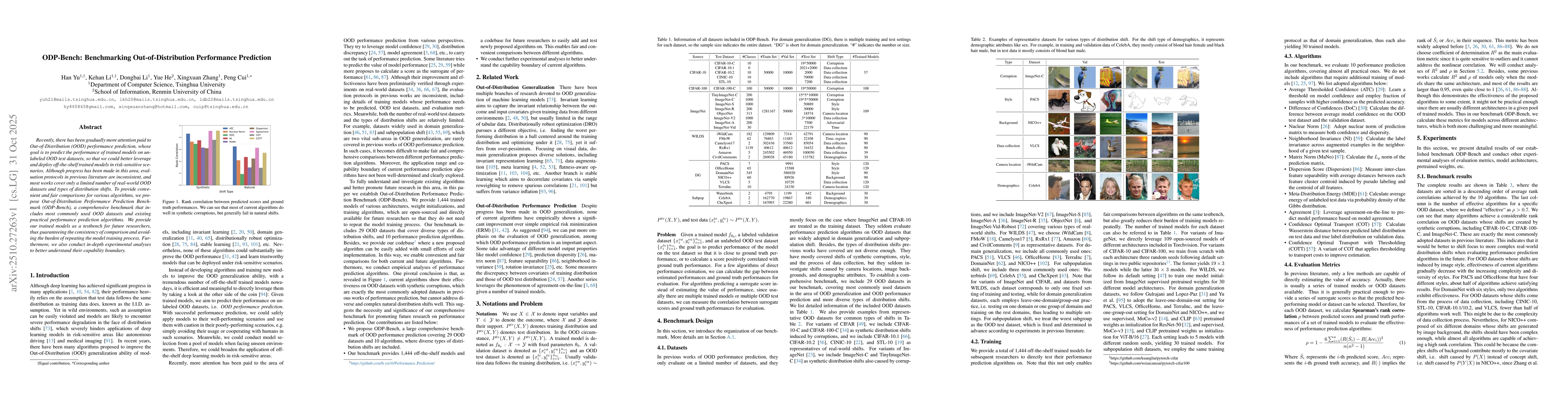 Thumbnail for ODP-Bench: Benchmarking Out-of-Distribution Performance Prediction