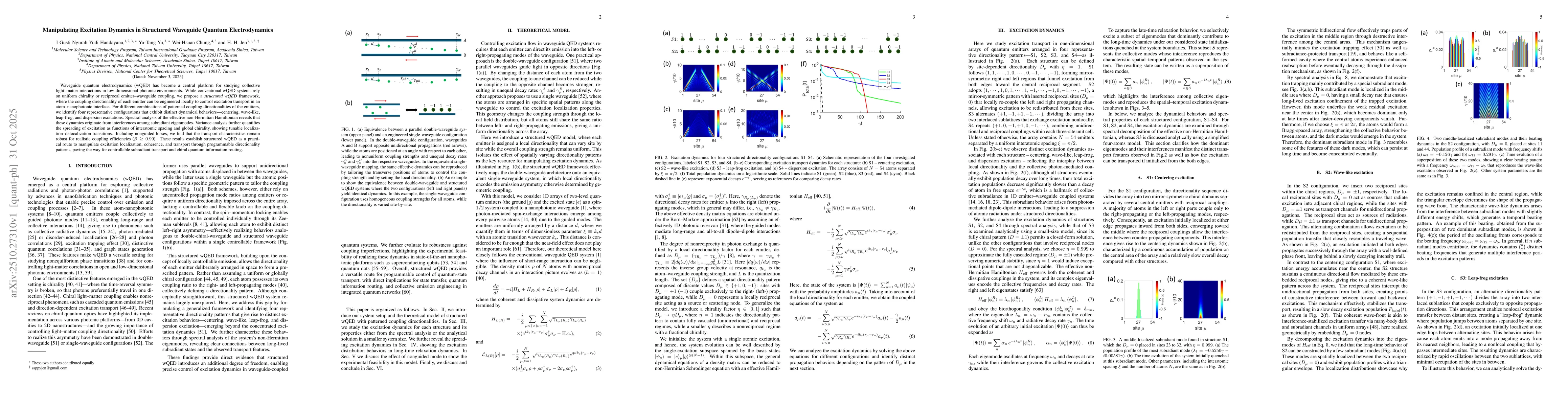 Thumbnail for Manipulating Excitation Dynamics in Structured Waveguide Quantum
  Electrodynamics