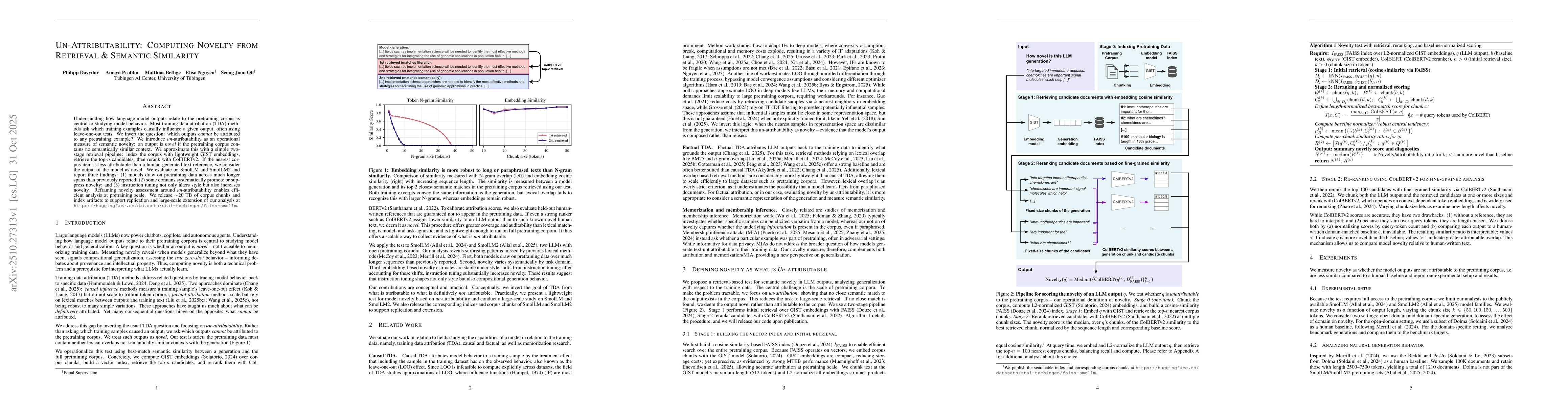 Thumbnail for Un-Attributability: Computing Novelty From Retrieval & Semantic
  Similarity