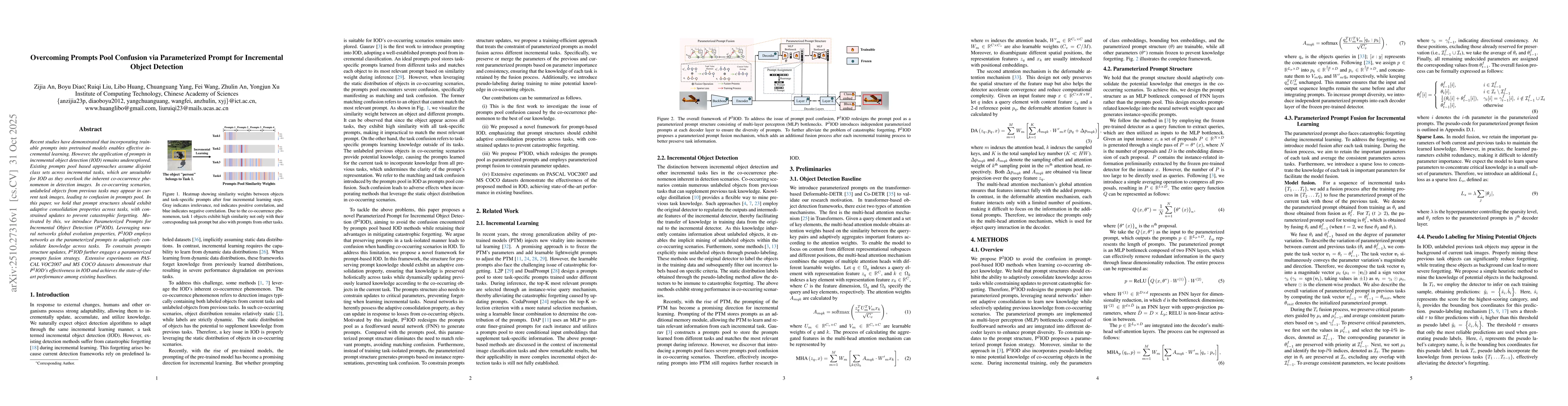 Thumbnail for Overcoming Prompts Pool Confusion via Parameterized Prompt for
  Incremental Object Detection