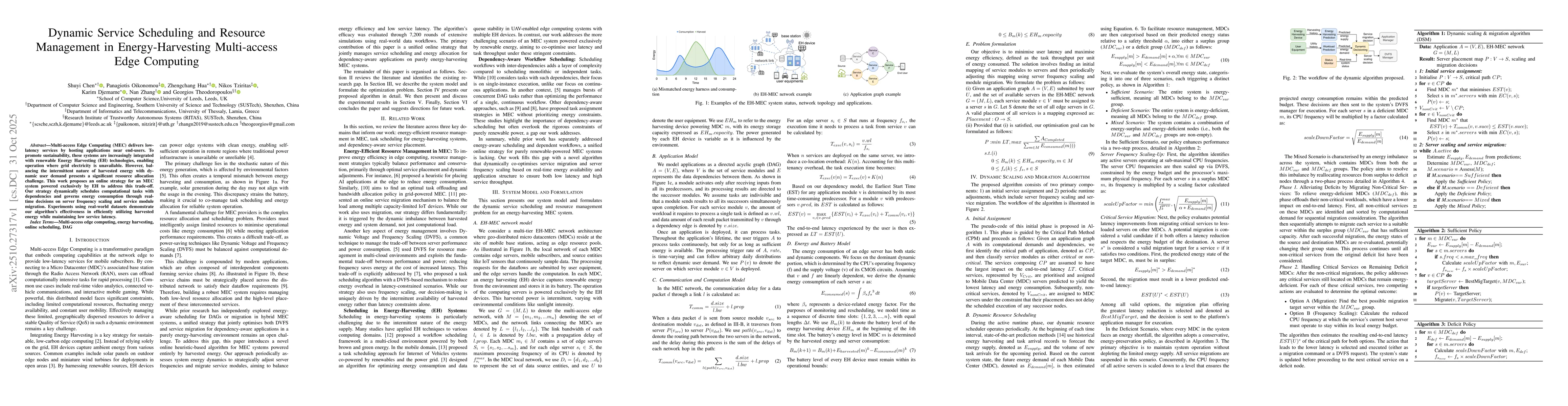 Thumbnail for Dynamic Service Scheduling and Resource Management in Energy-Harvesting
  Multi-access Edge Computing