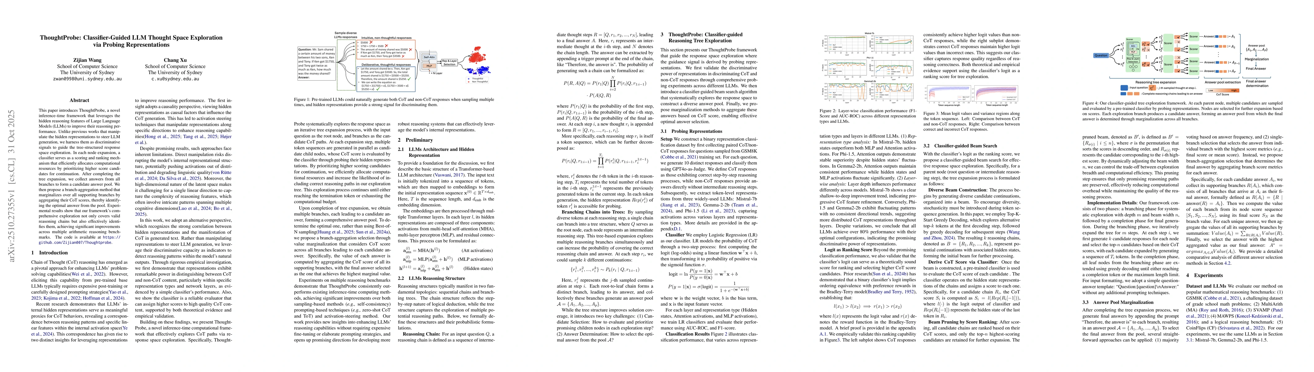 Thumbnail for ThoughtProbe: Classifier-Guided LLM Thought Space Exploration via
  Probing Representations