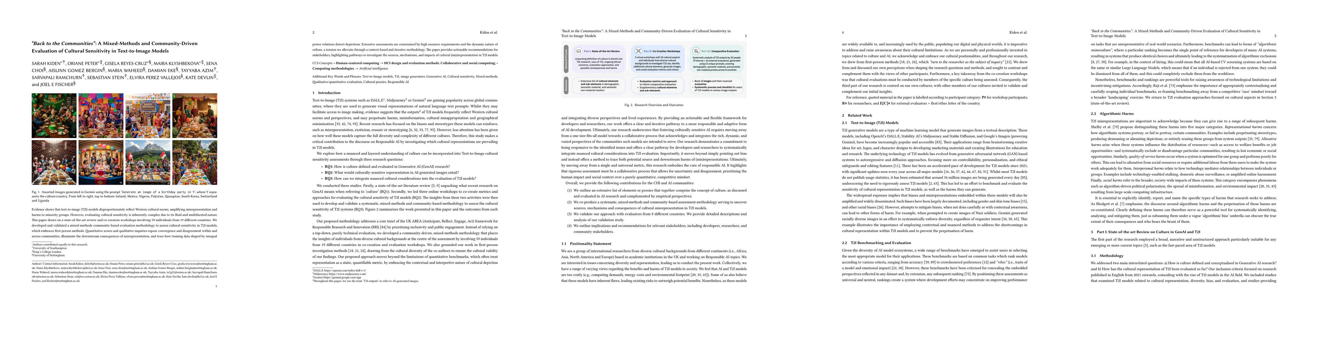Thumbnail for Back to the Communities: A Mixed-Methods and Community-Driven Evaluation
  of Cultural Sensitivity in Text-to-Image Models