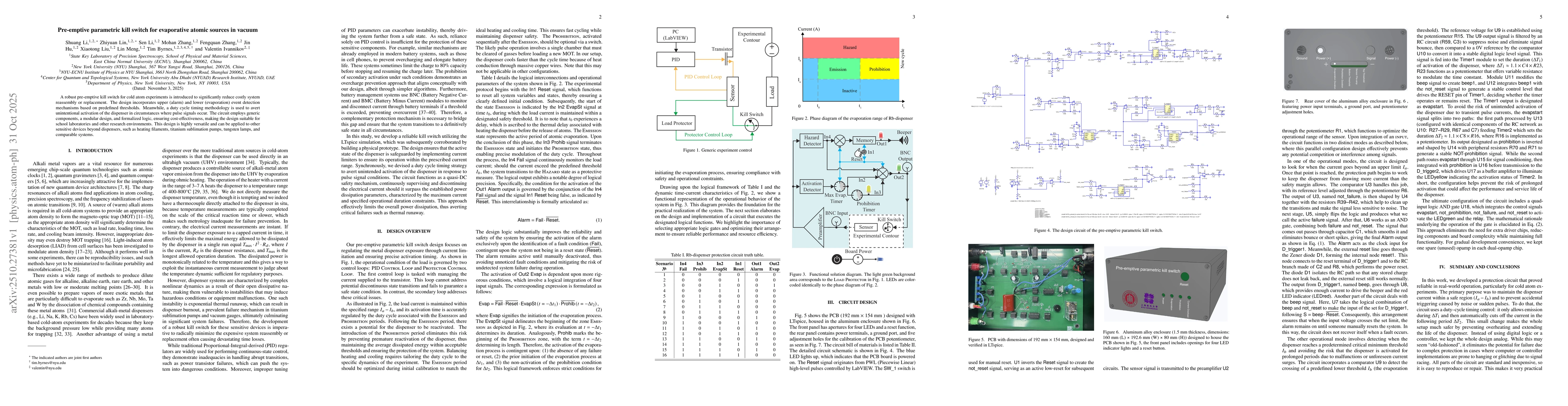 Thumbnail for Pre-emptive parametric kill switch for evaporative atomic sources in
  vacuum