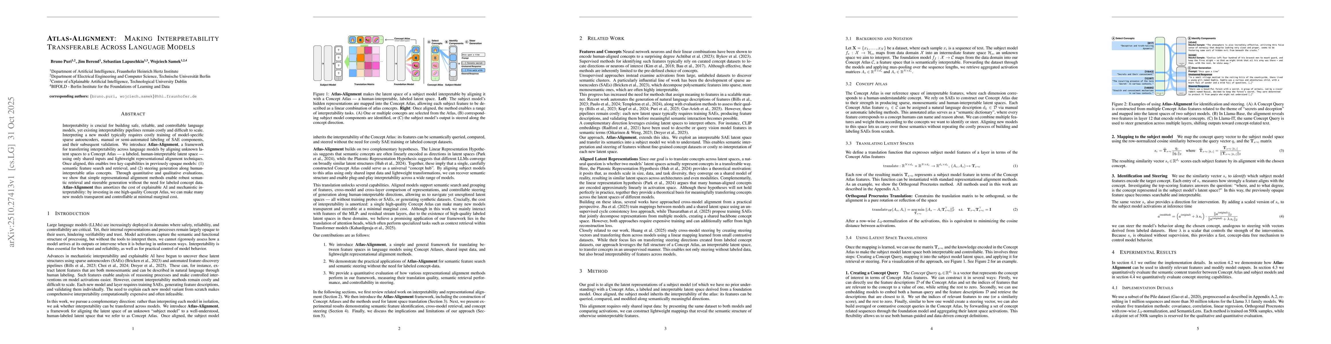 Thumbnail for Atlas-Alignment: Making Interpretability Transferable Across Language
  Models