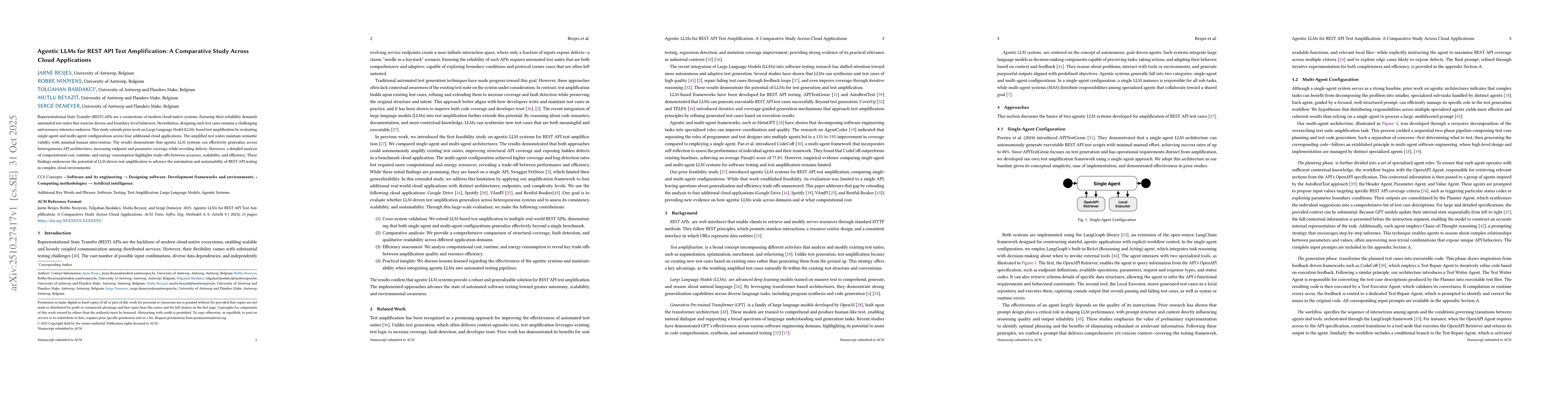 Thumbnail for Agentic LLMs for REST API Test Amplification: A Comparative Study Across
  Cloud Applications