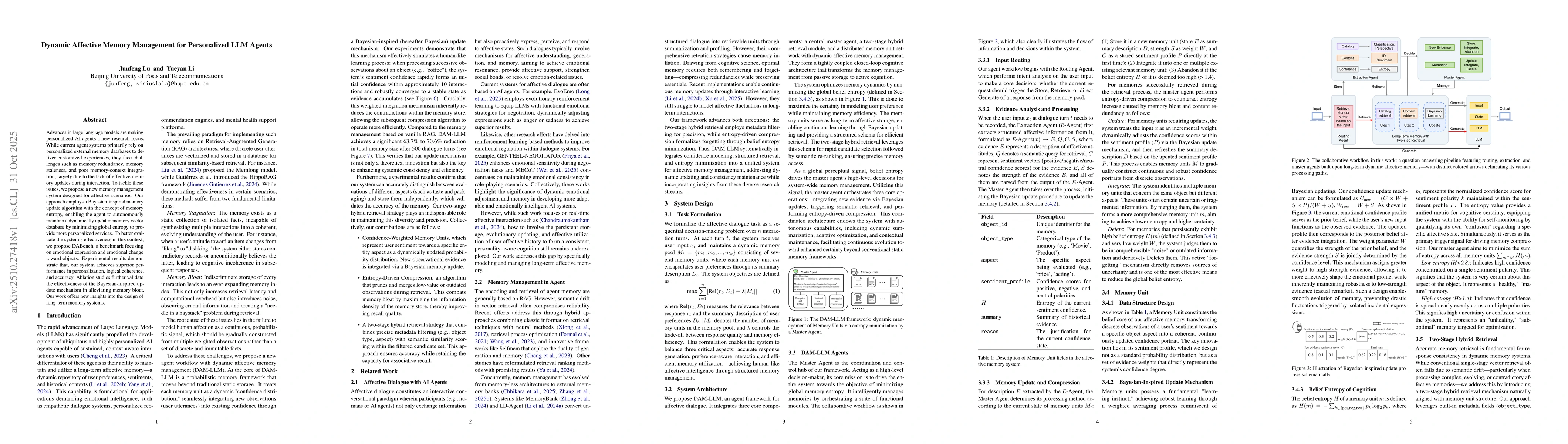 Thumbnail for Dynamic Affective Memory Management for Personalized LLM Agents
