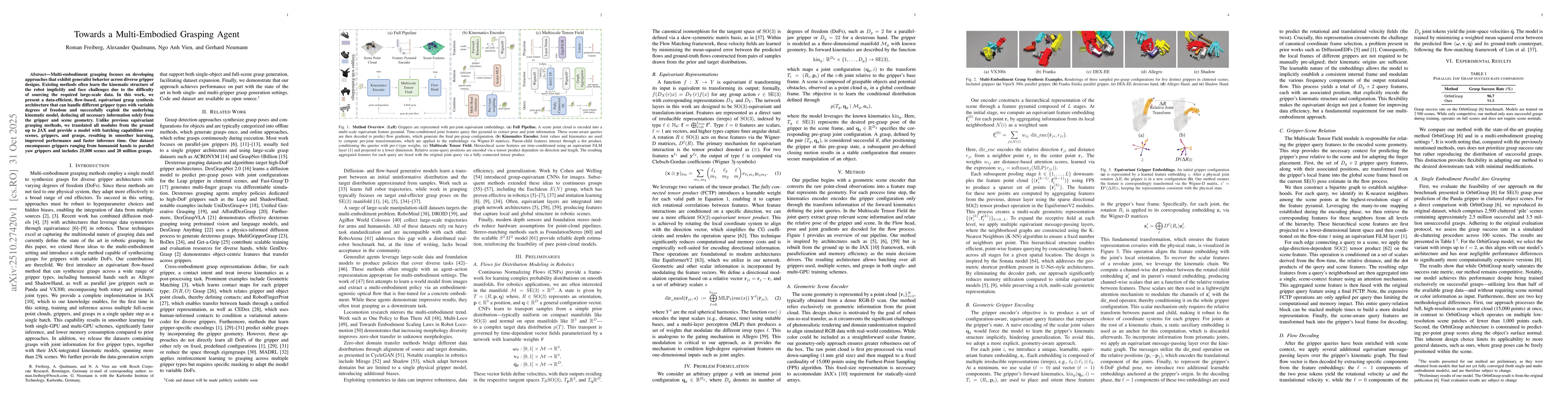 Thumbnail for Towards a Multi-Embodied Grasping Agent