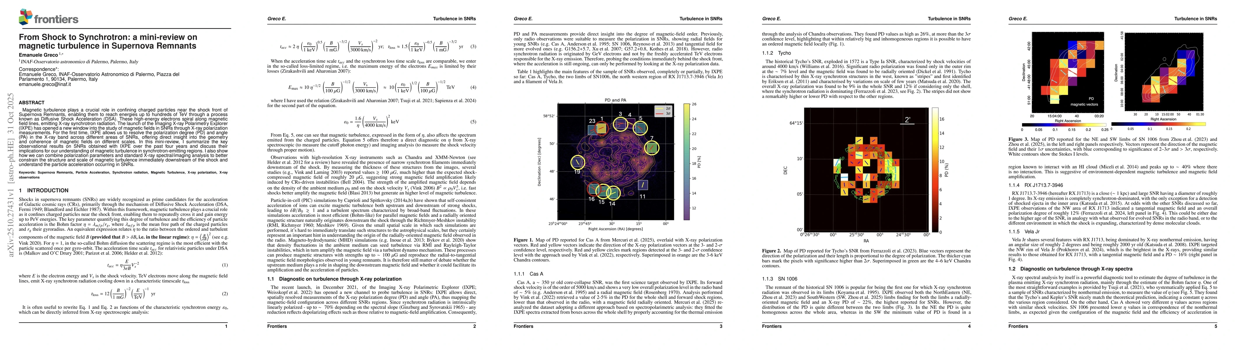 Thumbnail for From Shock to Synchrotron: a mini-review on magnetic turbulence in
  Supernova Remnants